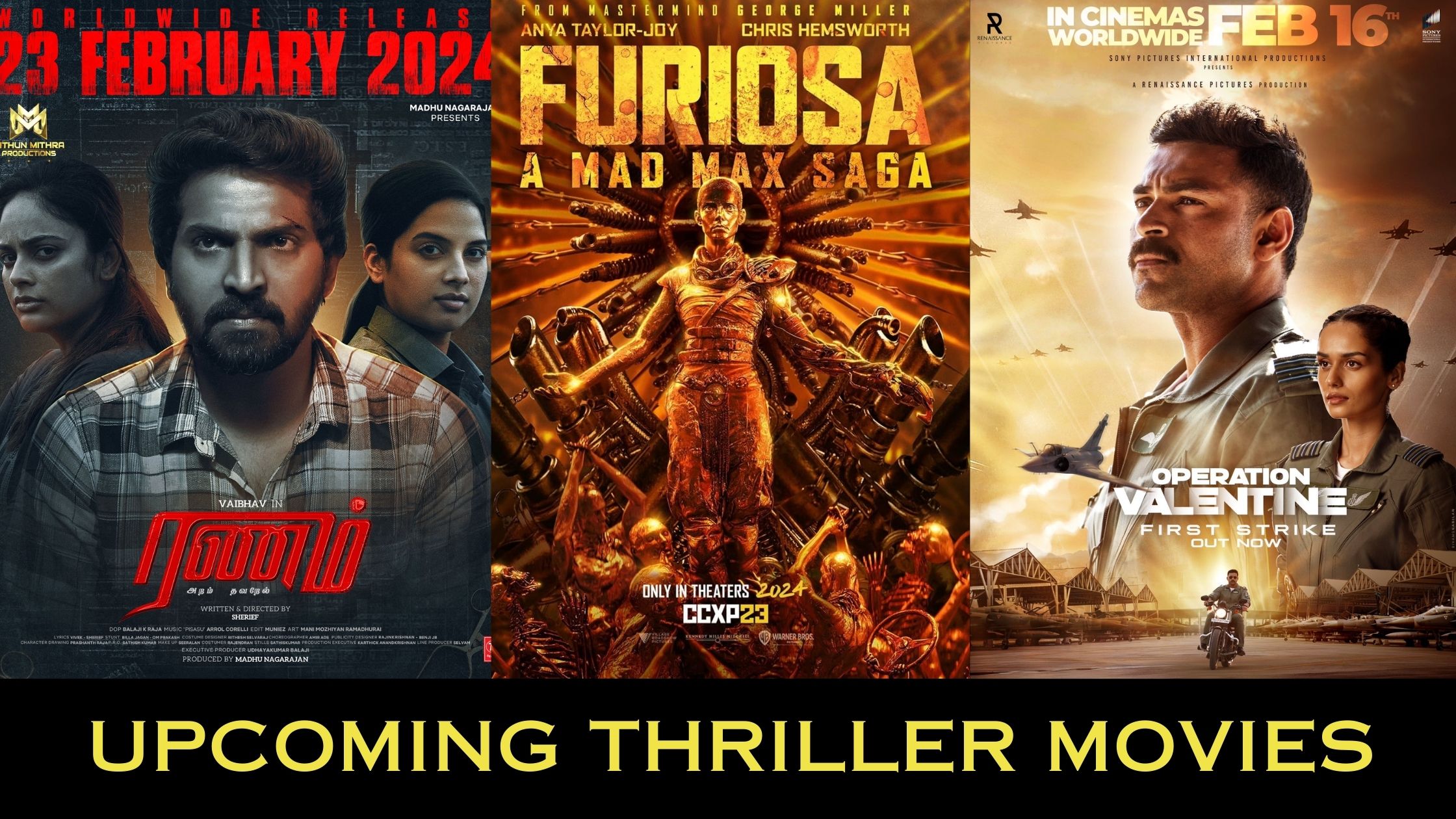 Upcoming Thriller Movies 2024 